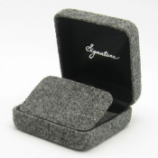 Charcoal American Flannel - Flap Earring Box_1